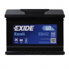 Аккумулятор Exide 60ah 540a R+ Excell EB602
