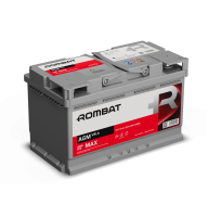 Акумулятор Rombat 80ah 800a R+ AGM-vrla Start-Stop l4 agm80