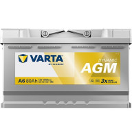 Аккумулятор Varta A6 80ah 800a R+ Silver Dynamic AGM 580 901 080