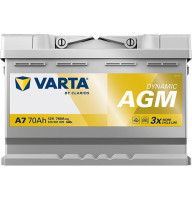 Аккумулятор Varta A7 70ah 760a R+ Silver Dynamic AGM 570 901 076