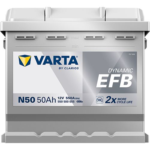 Акумулятор 50Ah-12v VARTA Dynamic EFB (H50) (207х175х190), R, EN550